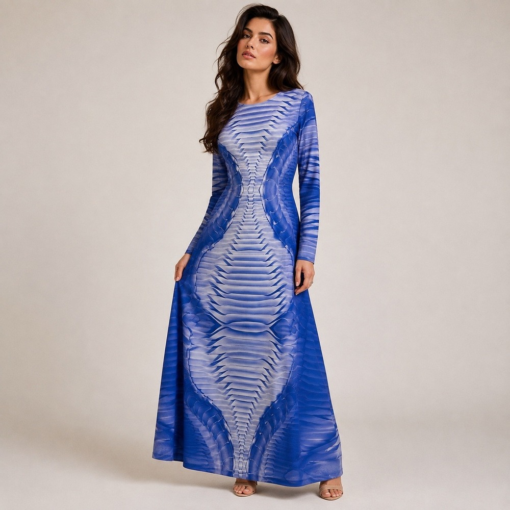 Making the Cut Long Sleeve Maxi Dress Small